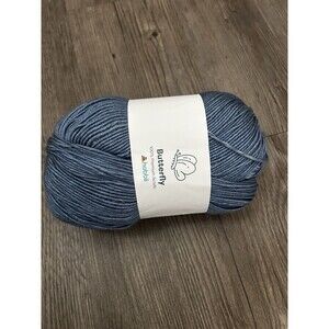 Hobbii Butterfly Premium Acrylic Yarn Blue Color 03 200g Soft Knitting